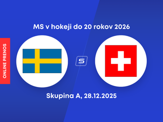Švédsko - Švajčiarsko: ONLINE prenos zo zápasu skupiny A na MS v hokeji do 20 rokov 2026.