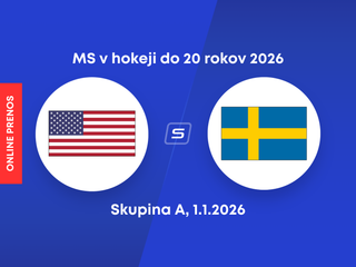USA - Švédsko: ONLINE prenos zo zápasu skupiny A na MS v hokeji do 20 rokov 2026.