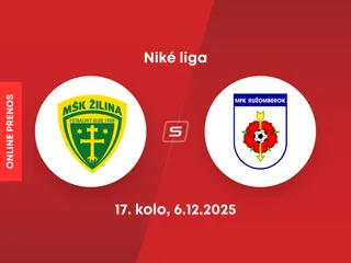 MŠK Žilina - MFK Ružomberok: ONLINE prenos zo zápasu 17. kola Niké ligy.