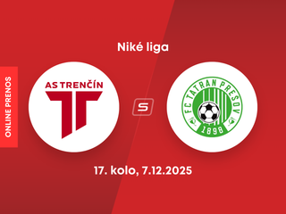AS Trenčín - FC Tatran Prešov: ONLINE prenos zo zápasu 17. kola Niké ligy.
