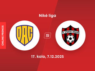 FC DAC Dunajská Streda - FC Spartak Trnava: ONLINE prenos zo zápasu 17. kola Niké ligy.
