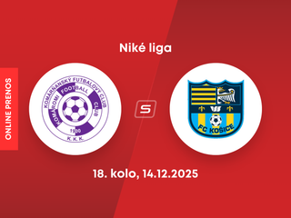 KFC Komárno - FC Košice: ONLINE prenos zo zápasu 18. kola Niké ligy.