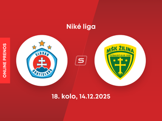 ŠK Slovan Bratislava - MŠK Žilina: ONLINE prenos zo zápasu 18. kola Niké ligy.