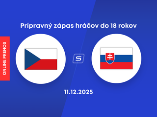 Česko vs. Slovensko: ONLINE prenos z prípravného zápasu hráčov do 18 rokov