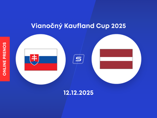 Slovensko vs. Lotyšsko: ONLINE prenos zo zápasu na turnaji Vianočný Kaufland Cup 2025.