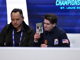 Maxim Naumov po krátkom programe na majstrovstvách Spojených štátov.