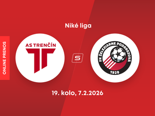 AS Trenčín - FK Železiarne Podbrezová: ONLINE prenos zo zápasu 19. kola Niké ligy.