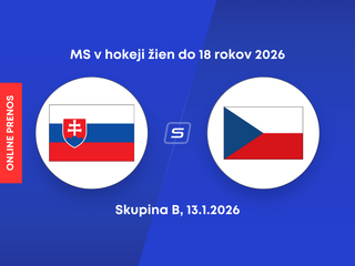 Slovensko - Česko, ONLINE prenos z MS v hokeji žien do 18 rokov 2026 (U18).