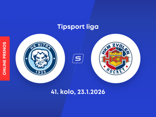 HK Nitra - HKM Zvolen: ONLINE prenos zo zápasu 41. kola Tipsport ligy.