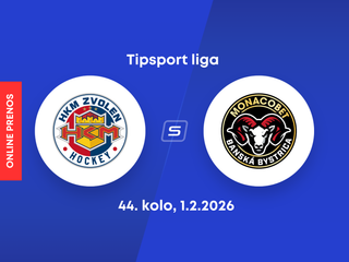 HKM Zvolen - HC MONACObet Banská Bystrica: ONLINE prenos zo zápasu 44. kola Tipsport ligy.