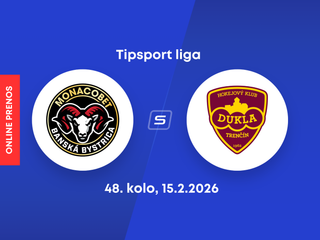 HC MONACObet Banská Bystrica - HK Dukla Trenčín: ONLINE prenos zo zápasu 48. kola Tipsport ligy.