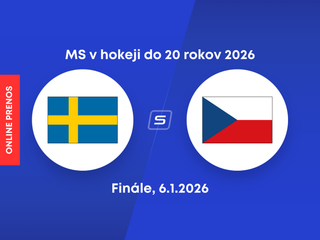 Švédsko - Česko, ONLINE prenos z finále MS v hokeji do 20 rokov 2026 (U20).