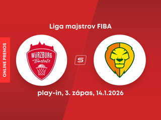 Würzburg Baskets - Patrioti Levice: ONLINE prenos zo zápasu Ligy majstrov.