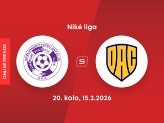 KFC Komárno - FC DAC Dunajská Streda: ONLINE prenos zo zápasu 20. kola Niké ligy.