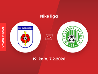 MFK Ružomberok - FC Tatran Prešov: ONLINE prenos zo zápasu 19. kola Niké ligy.