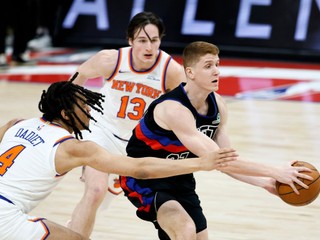 Momentka zo zápasu Pistons - Knicks