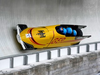 Nemecká posádka počas ZOH 2026.