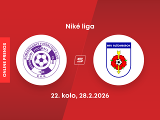 KFC Komárno - MFK Ružomberok: ONLINE prenos zo zápasu 22. kola Niké ligy.