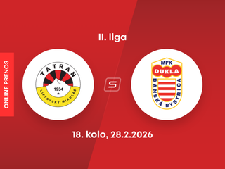 MFK Tatran Liptovský Mikuláš - MFK Dukla Banská Bystrica: ONLINE prenos zo zápasu 18. kola II. ligy.