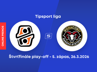 HC Košice - HC MONACObet Banská Bystrica: ONLINE prenos z 5. zápasu štvrťfinále play-off Tipsport ligy.
