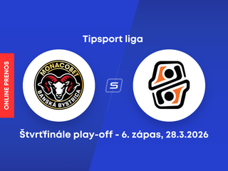 HC MONACObet Banská Bystrica - HC Košice: ONLINE prenos zo 6. zápasu štvrťfinále play-off Tipsport ligy.