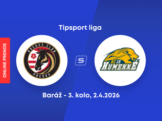 HC Prešov - HC 19 Humenné: ONLINE prenos z 3. kola baráže o Tipsport ligu.
