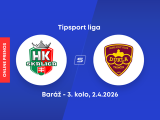 HK Skalica - HK Dukla Trenčín: ONLINE prenos z 3. kola baráže o Tipsport ligu.