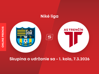 FC Košice - AS Trenčín: ONLINE prenos zo zápasu 1. kola skupiny o udržanie sa v Niké lige.