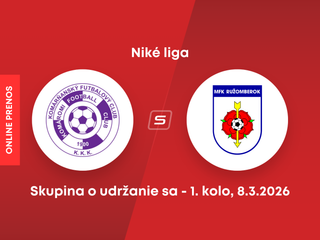 KFC Komárno - MFK Ružomberok: ONLINE prenos zo zápasu 1. kola skupiny o udržanie sa v Niké lige.