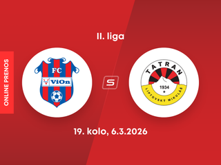 FC ViOn Zlaté Moravce - MFK Tatran Liptovský Mikuláš: ONLINE prenos zo zápasu 19. kola II. ligy.
