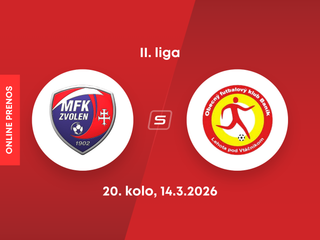 MFK Zvolen - OFK Baník lehota pod Vtáčnikom: ONLINE prenos zo zápasu 20. kola II. ligy.