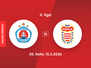 ŠK Slovan Bratislava B - MFK Dukla Banská Bystrica: ONLINE prenos zo zápasu 20. kola II. ligy.