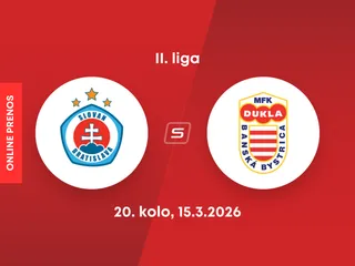 ŠK Slovan Bratislava B - MFK Dukla Banská Bystrica: ONLINE prenos zo zápasu 20. kola II. ligy.