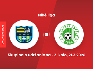 FC Košice - FC Tatran Prešov: ONLINE prenos zo zápasu 3. kola skupiny o udržanie sa v Niké lige.