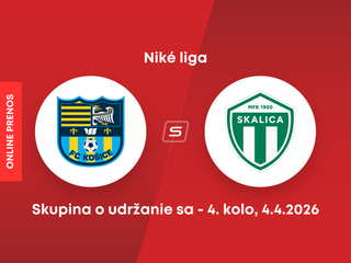 FC Košice - MFK Skalica: ONLINE prenos zo zápasu 4. kola skupiny o udržanie sa v Niké lige.