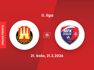 FK Inter Bratislava - MFK Zvolen: ONLINE prenos zo zápasu 21. kola II. ligy.