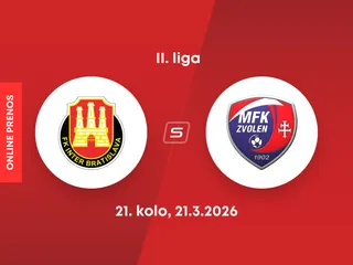 FK Inter Bratislava - MFK Zvolen: ONLINE prenos zo zápasu 21. kola II. ligy.