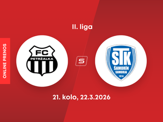 FC Petržalka - FC ŠTK 1914 Šamorín: ONLINE prenos zo zápasu 21. kola II. ligy.