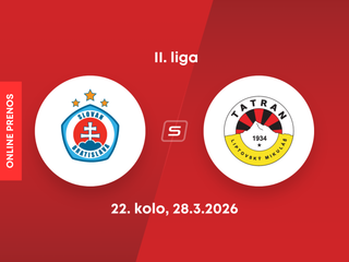ŠK Slovan Bratislava B - MFK Tatran Liptovský Mikuláš: ONLINE prenos zo zápasu 22. kola II. ligy.