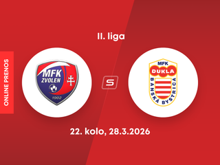 MFK Zvolen - MFK Dukla Banská Bystrica: ONLINE prenos zo zápasu 22. kola II. ligy.
