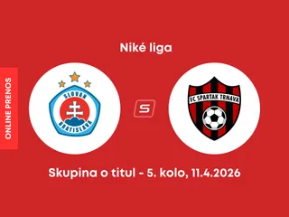ŠK Slovan Bratislava - FC Spartak Trnava: ONLINE prenos zo zápasu 5. kola skupiny o titul Niké ligy.