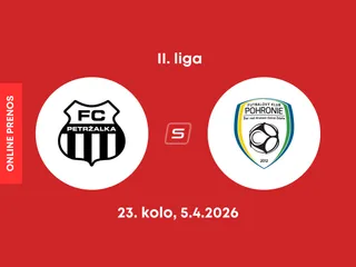FC Petržalka - FK Pohronie: ONLINE prenos zo zápasu 23. kola II. ligy.