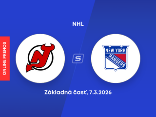 New Jersey Devils - New York Rangers: ONLINE prenos zo zápasu NHL.