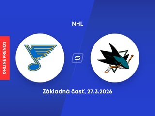 St. Louis Blues - San Jose Sharks: ONLINE prenos zo zápasu NHL.