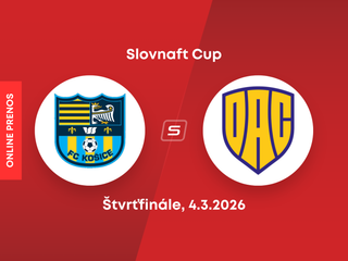 FC Košice - FC DAC 1904 Dunajská Streda: ONLINE prenos zo zápasu štvrťfinále Slovnaft Cupu.
