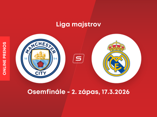 Manchester City - Real Madrid: ONLINE prenos z druhého zápasu osemfinále Ligy majstrov.
