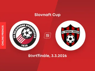 Železiarne Podbrezová - Spartak Trnava: ONLINE prenos zo zápasu štvrťfinále Slovnaft Cupu.