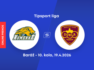 HC 19 Humenné - HK Dukla Trenčín: ONLINE prenos z 10. kola baráže o Tipsport ligu.