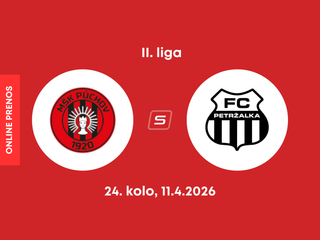 MŠK Púchov - FC Petržalka: ONLINE prenos zo zápasu 24. kola II. ligy.