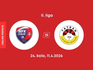 MFK Zvolen - MFK Tatran Liptovský Mikuláš: ONLINE prenos zo zápasu 24. kola II. ligy.